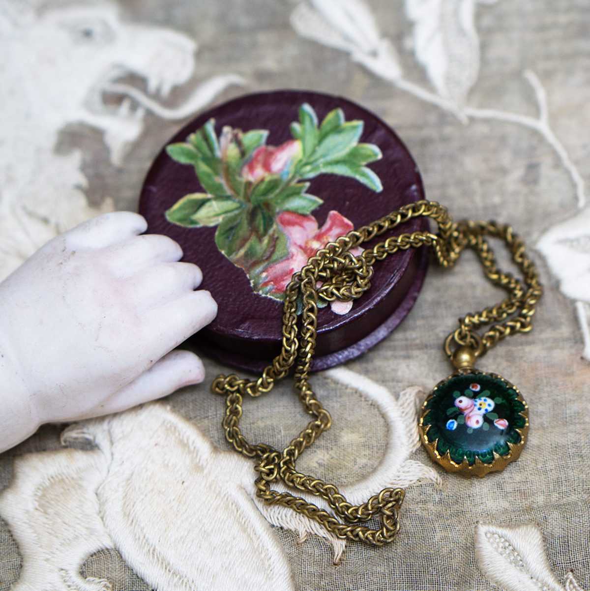 Doll watch in case