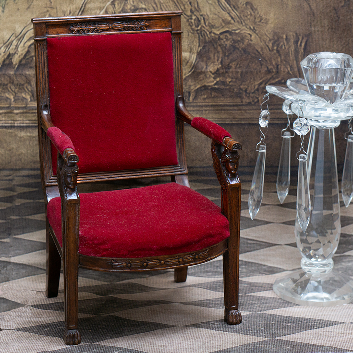 French Empire style armchair for doll