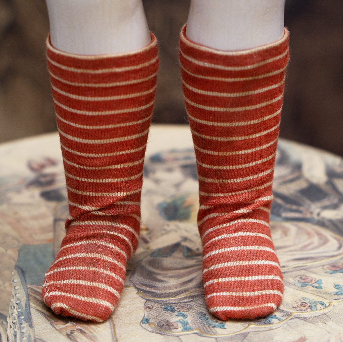 Antique fashion doll socks