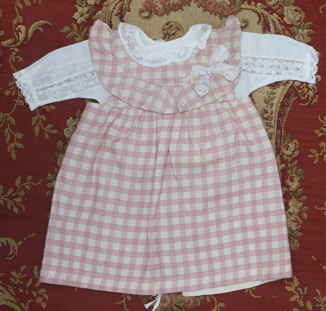 Antique pink checkered dress