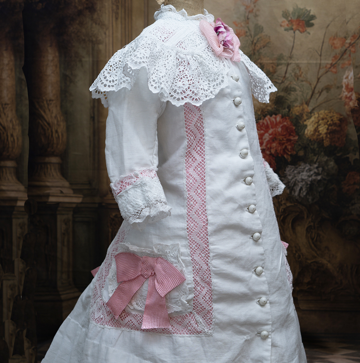 Antique dress for doll about 36in