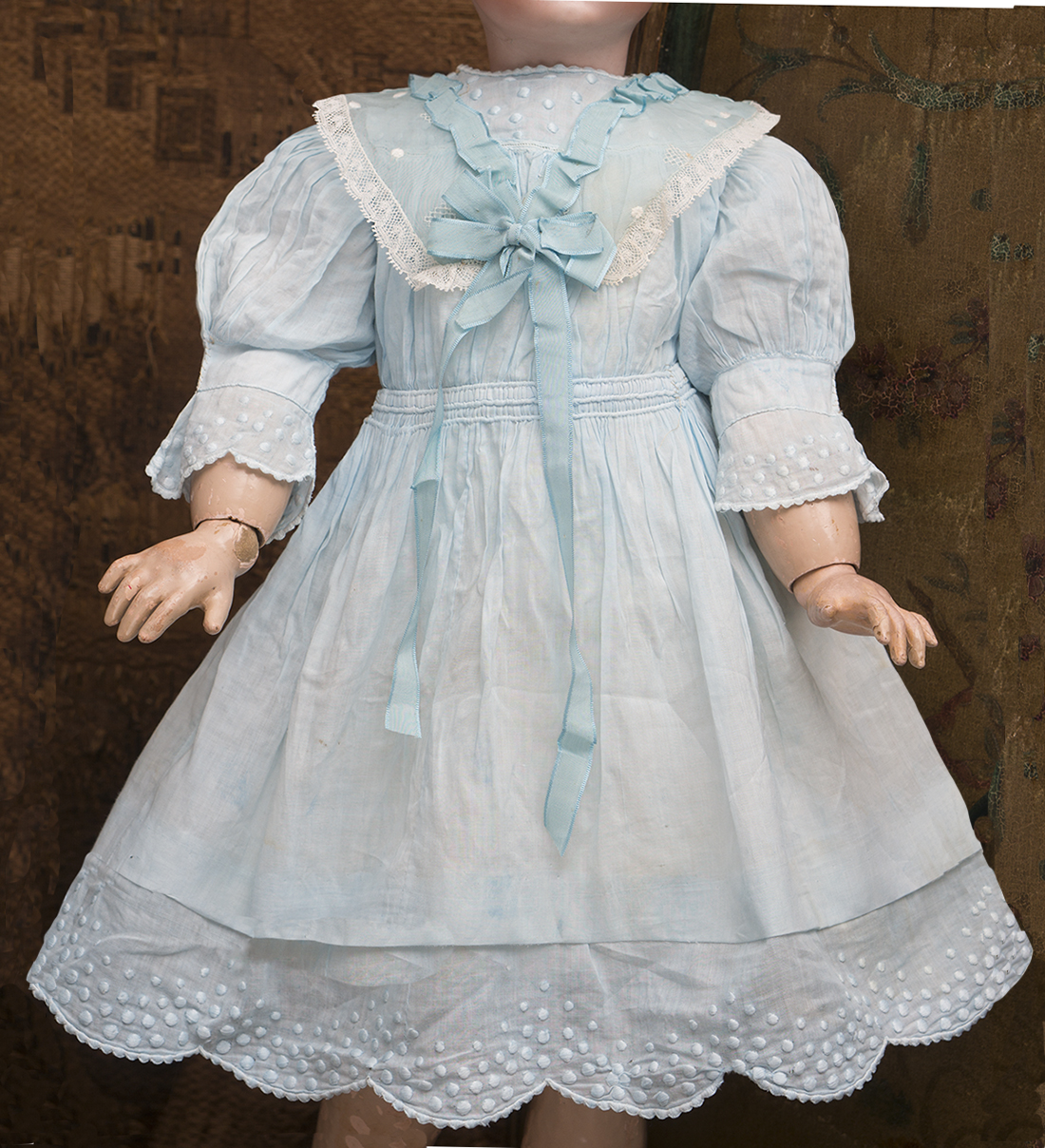 Antique doll dress and chemise