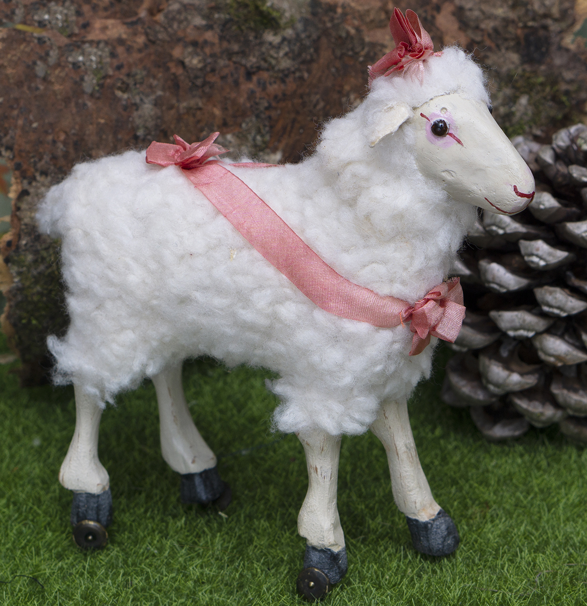 Antique  french lamb toy