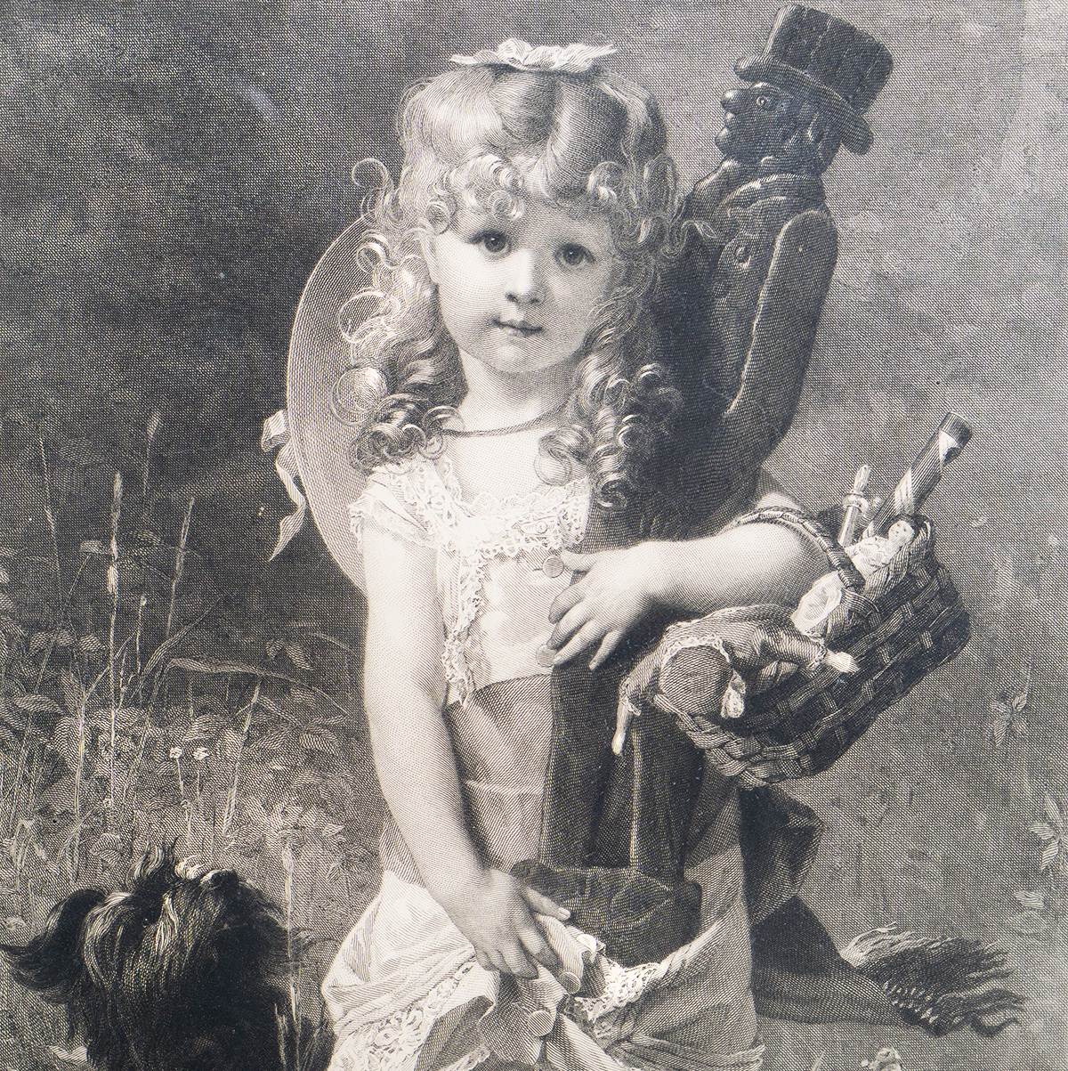 XIX C. Engraving  UN JOUR DE BONHEUR 