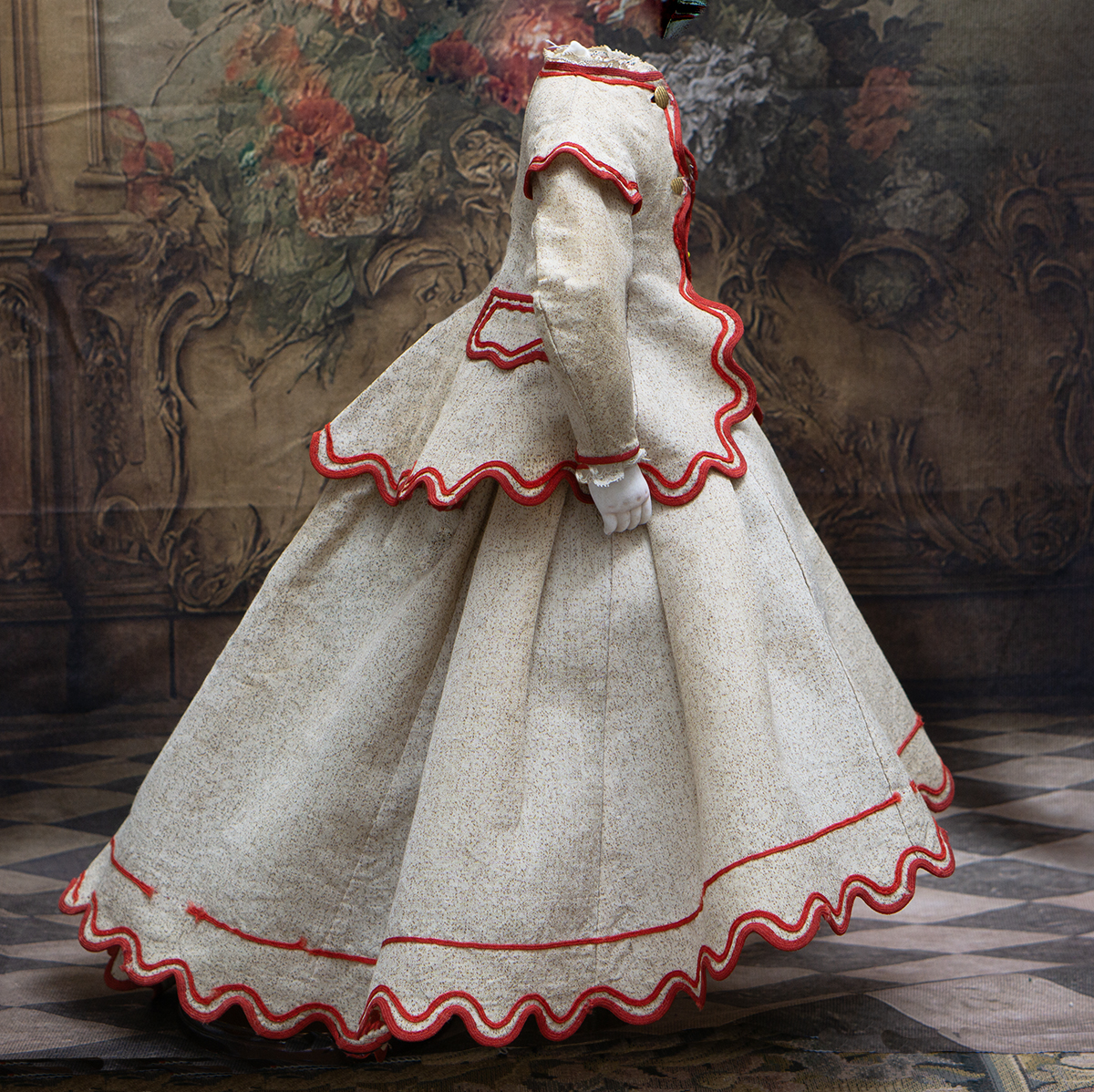 Early fashion doll gown