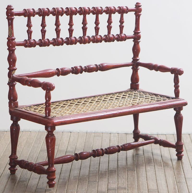 Antique doll bench