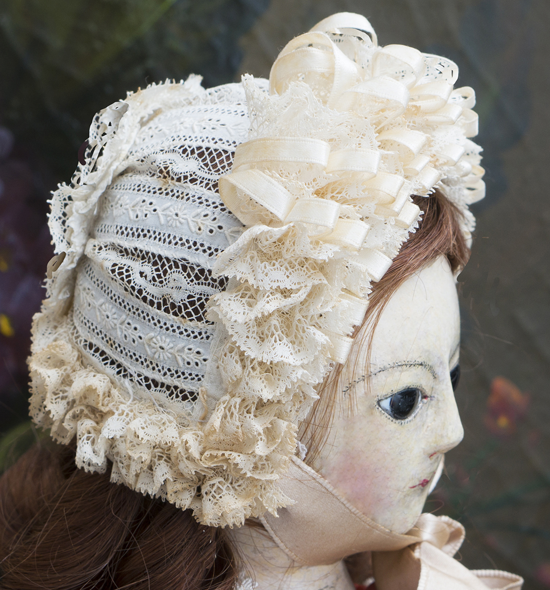 Antique doll Bonnet