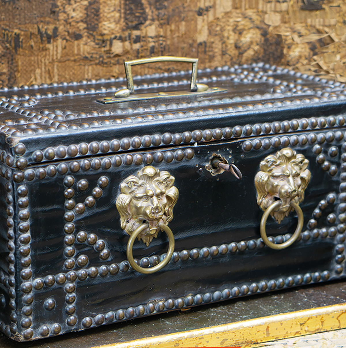 Antique doll trunk