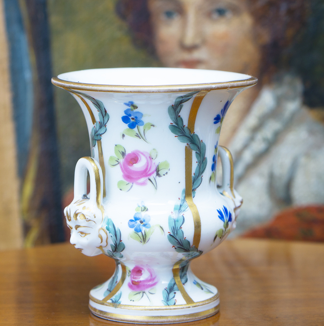 FRENCH MINIATURE PORCELAIN VASE 