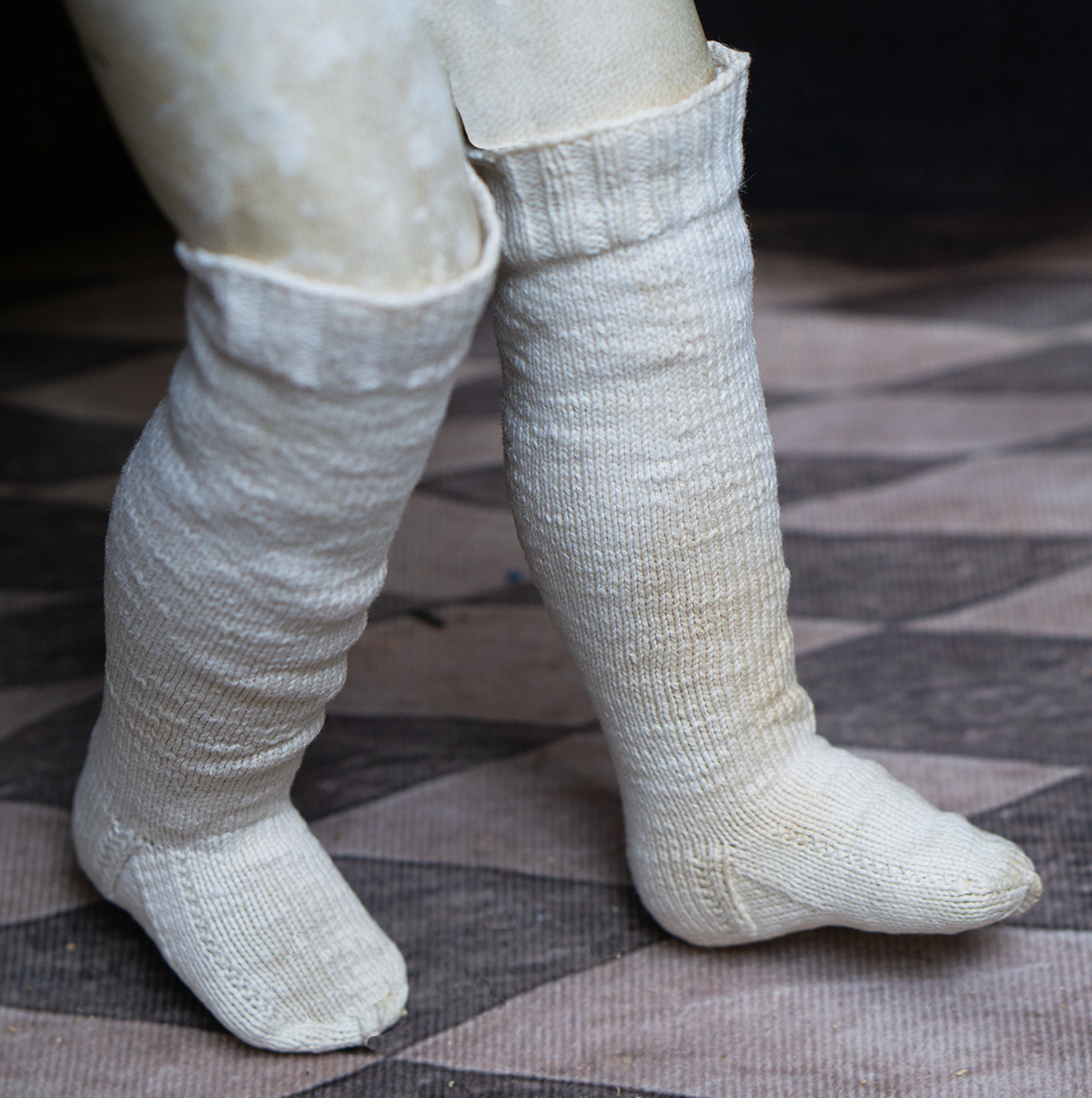 Antique fashion doll socks