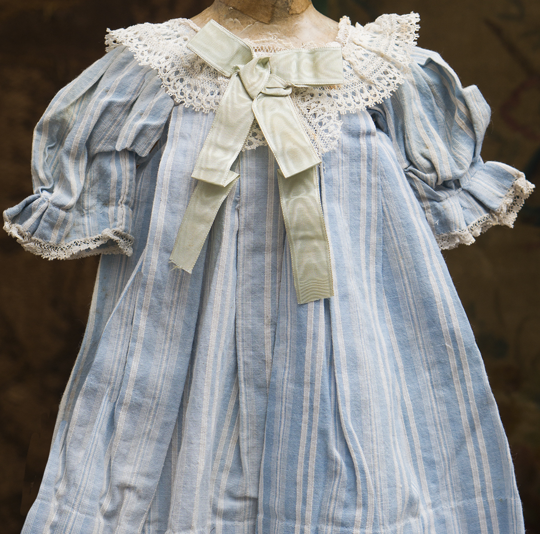 Antique stripped doll dress