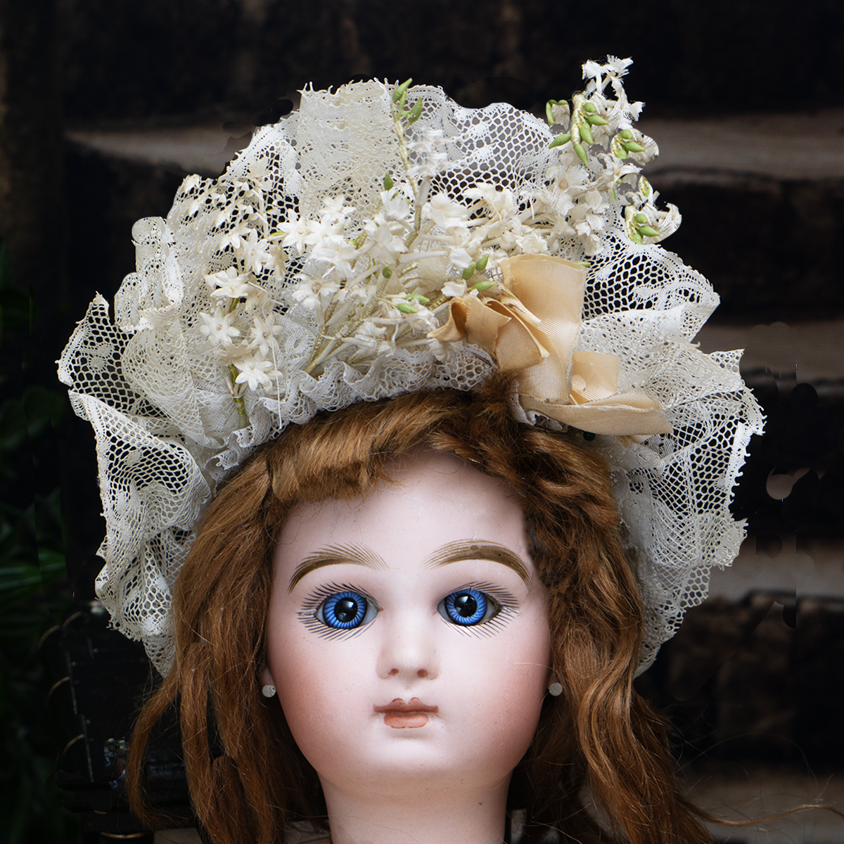 Antique lace bonnet 