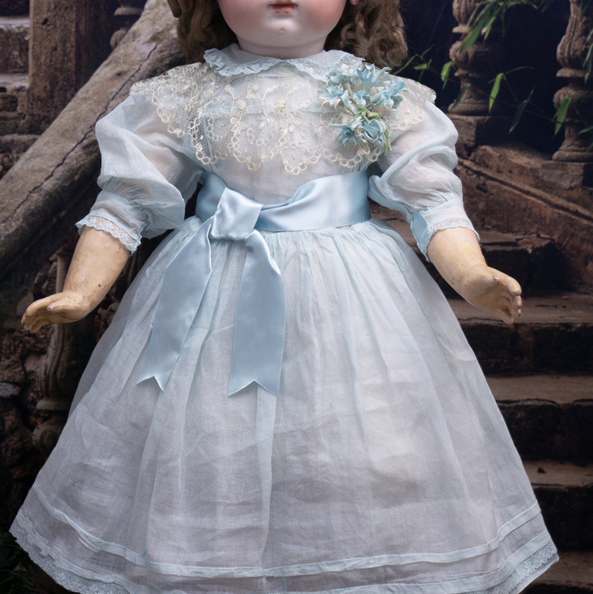 Antique doll dress and chemise