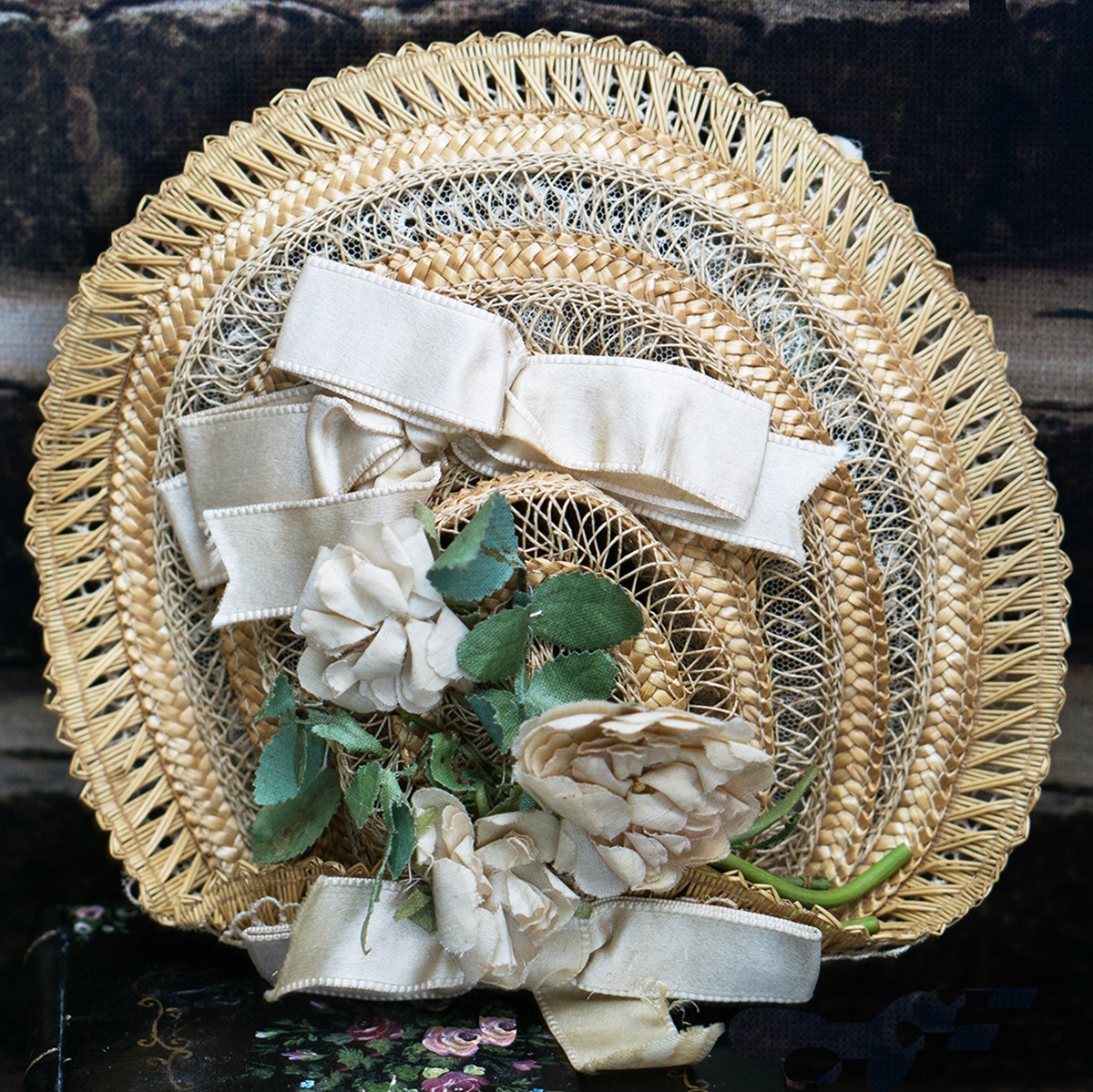 Antique Straw Bonnet