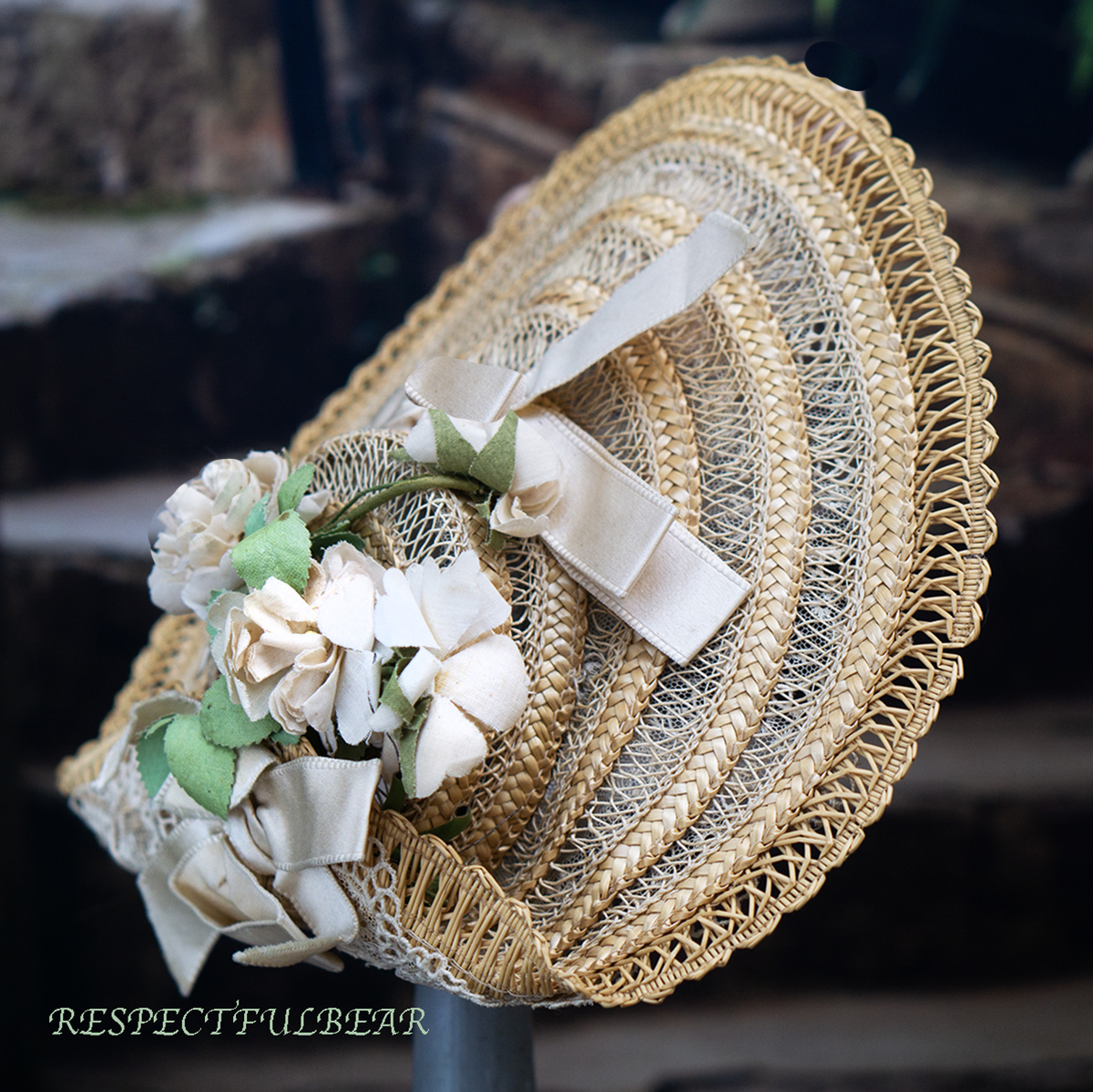 Antique Straw Bonnet