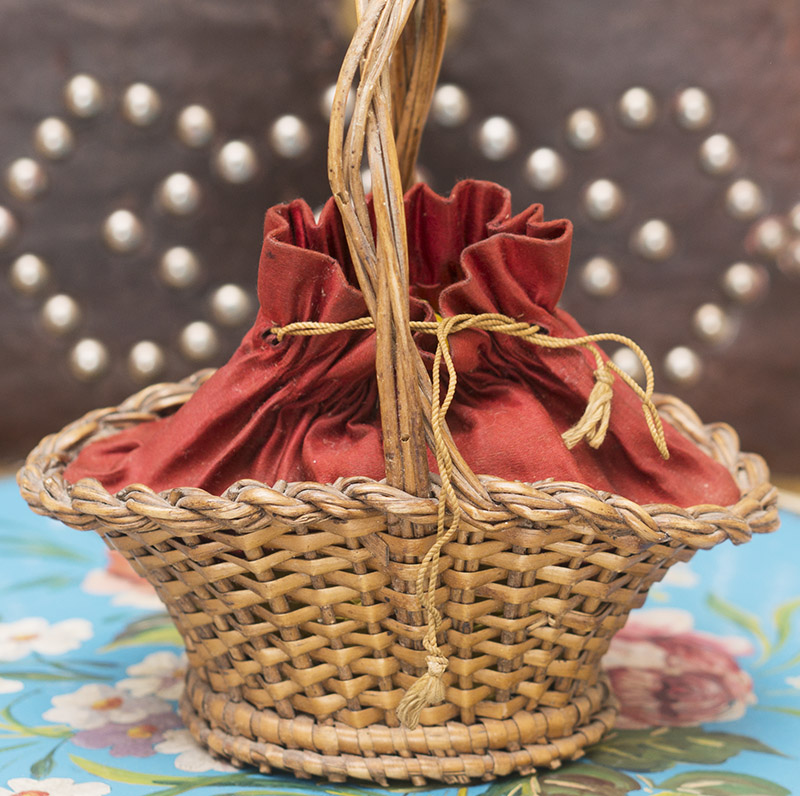 Antique Original Doll Basket