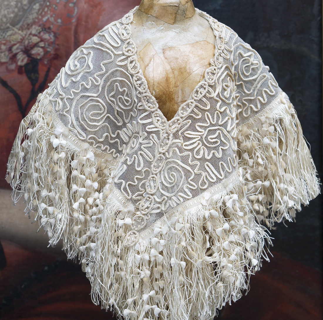 Antique doll shawl