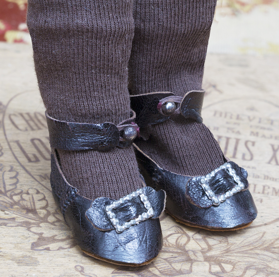 Antique doll shoes and socks