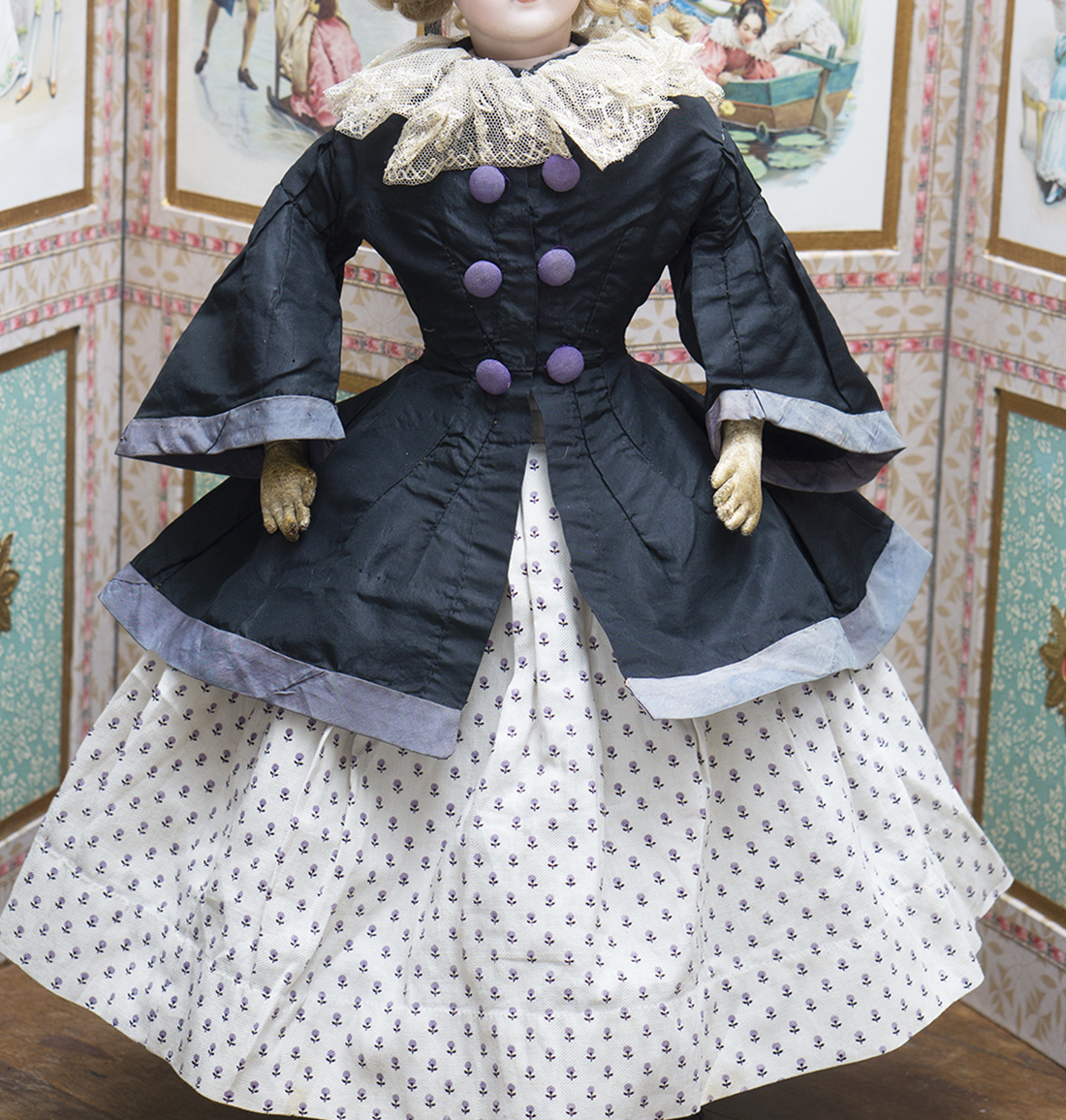 Antique doll gown