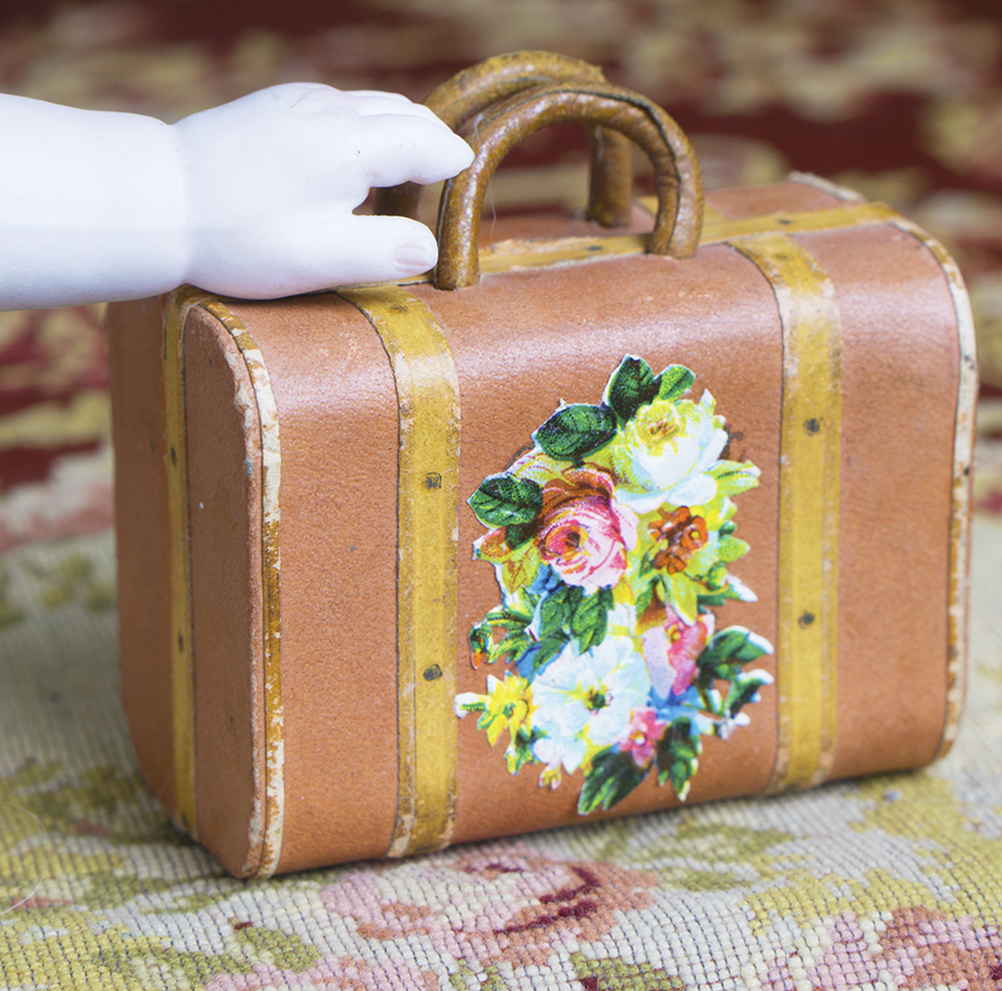 Antique doll travel bag