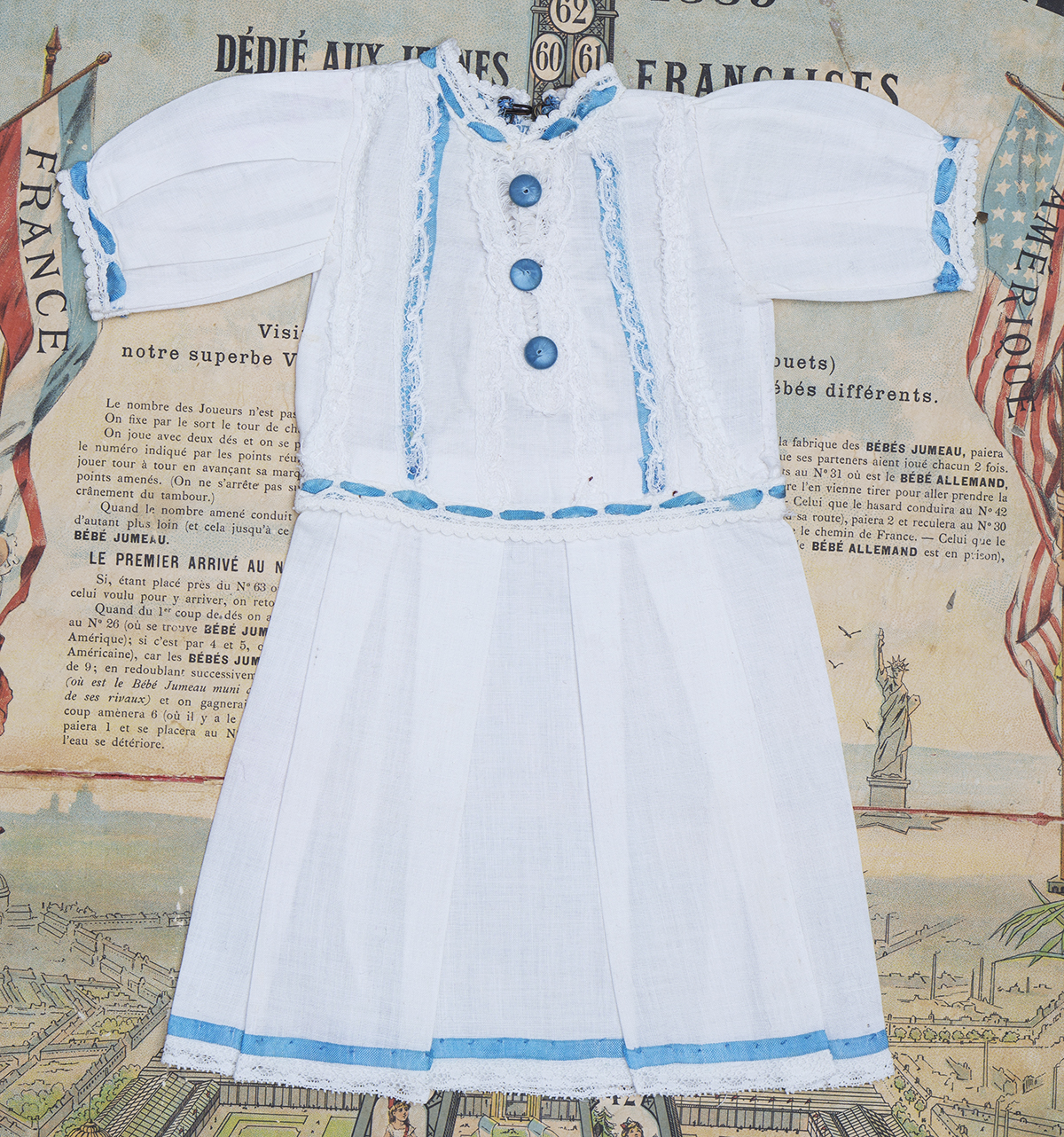 Оригинальная старинная Фабричная рубашечка для куклы 50-53см