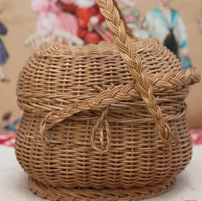 Antique French Picnic Basket