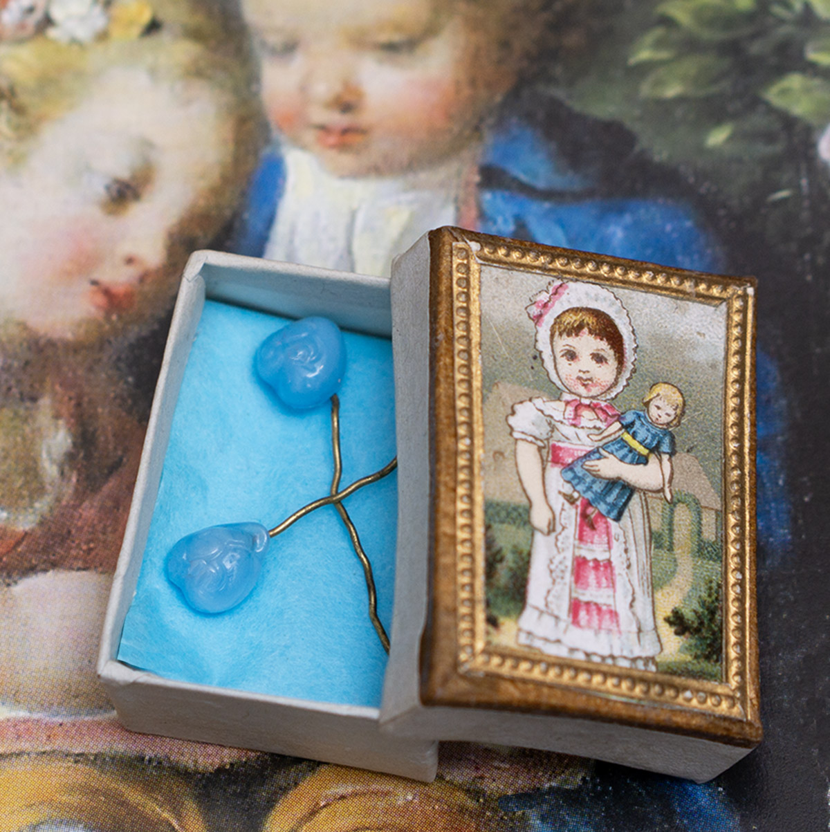 Antique doll eqrrings