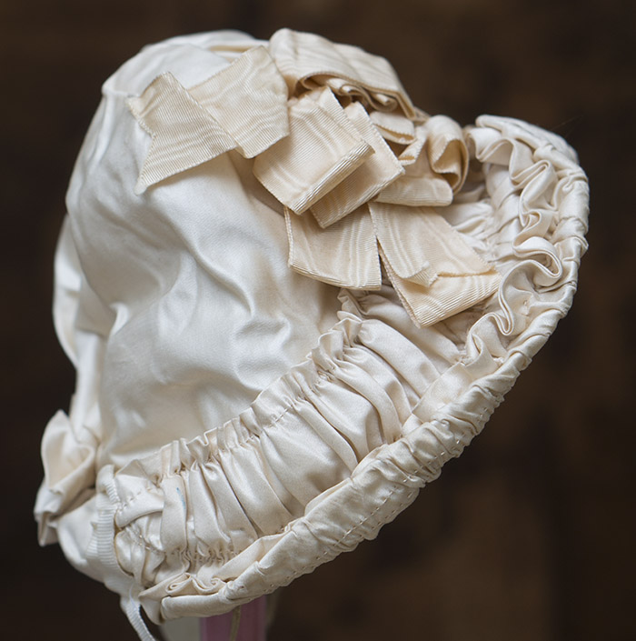 Antique SIlk Satin Bonnet