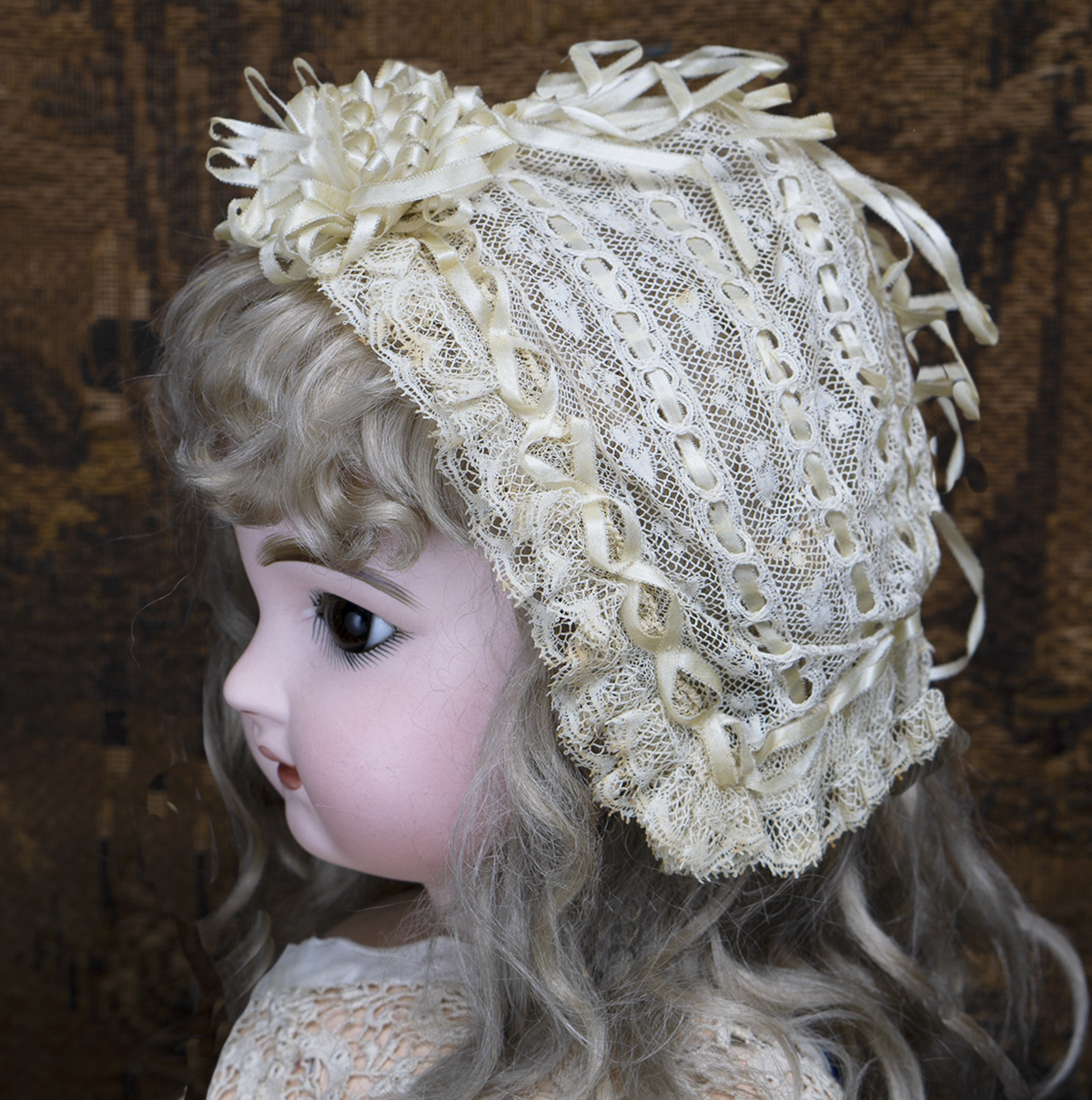 ANTIQUE DOLL BONNET