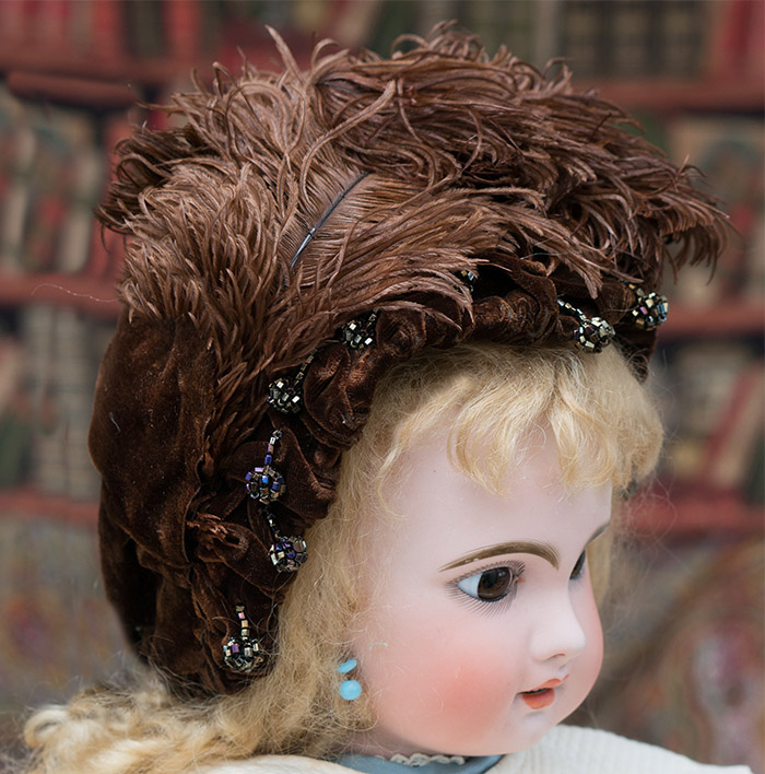 Antique Original Burgundy Bonnet