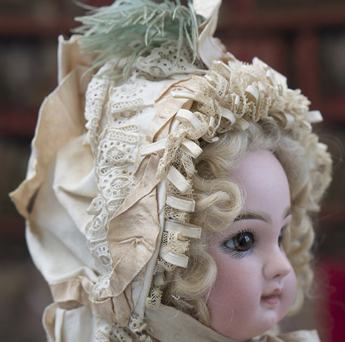 Antique French Pique Bonnet