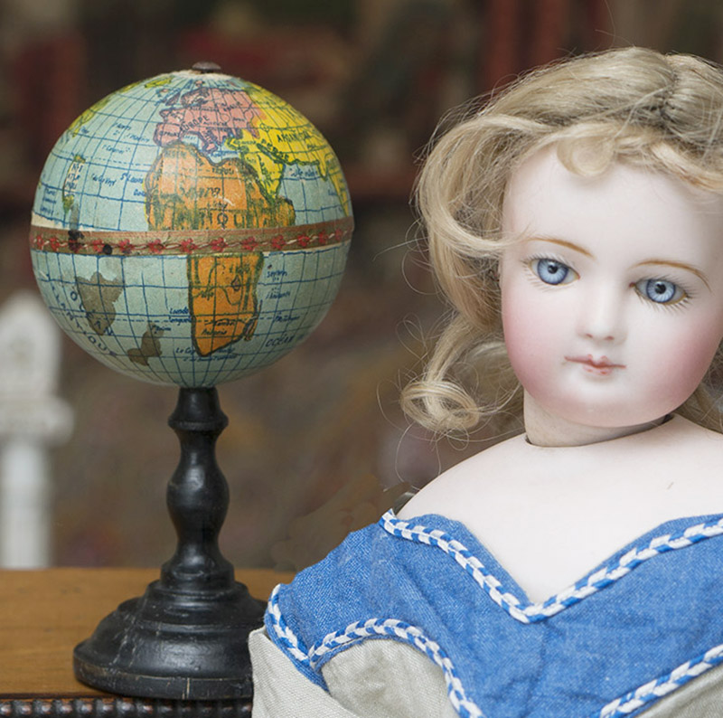 French miniature World Globe