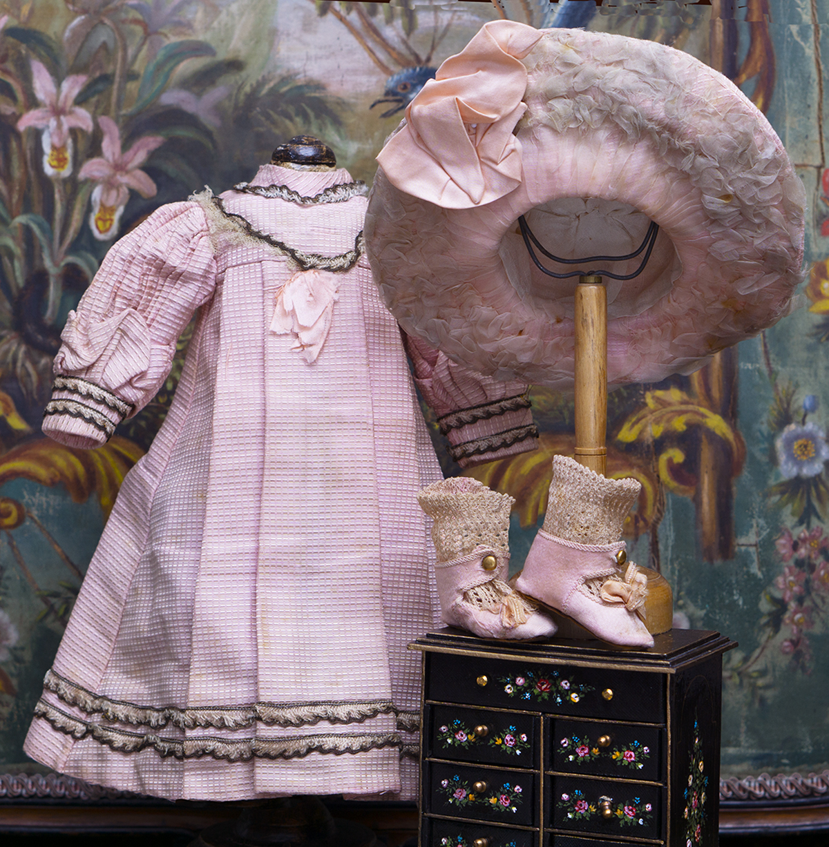 Antique dress,hat, shoes