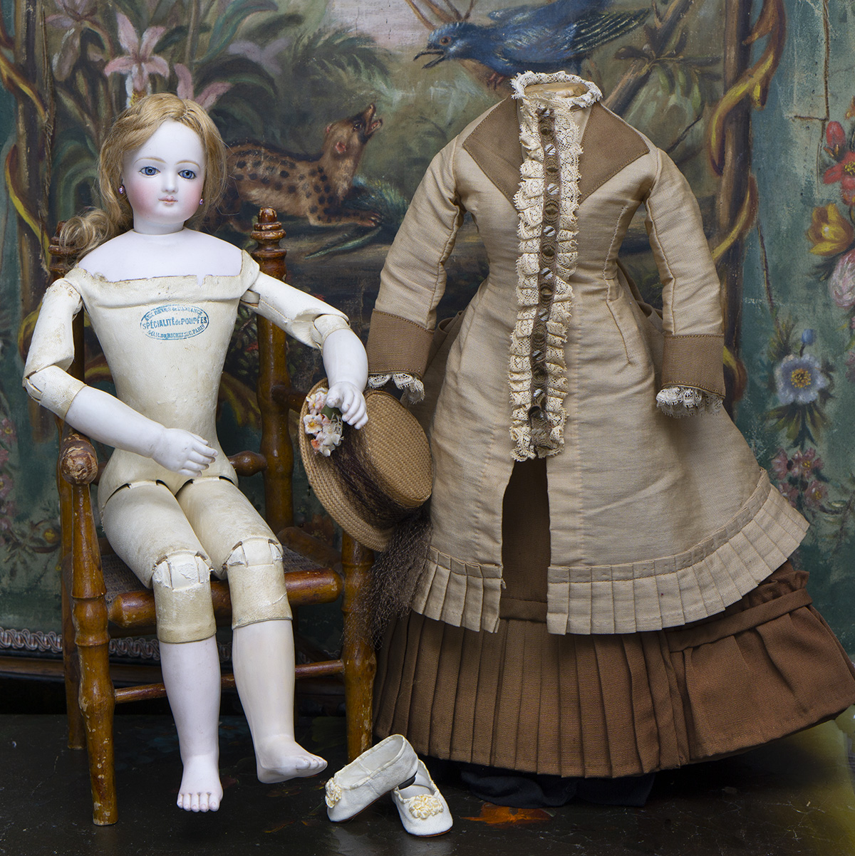 Rare fashion Jumeau doll with original boutique label