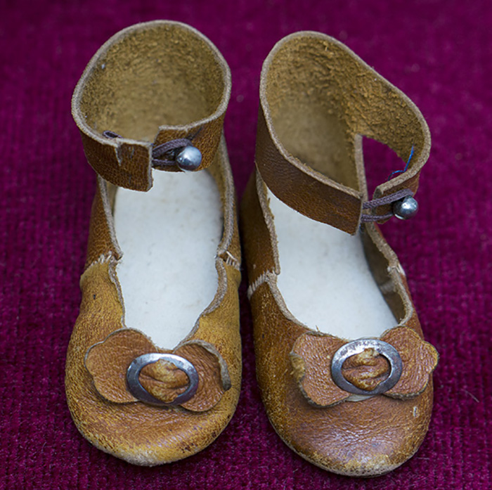 Antique Original Doll Shoes with rare mark