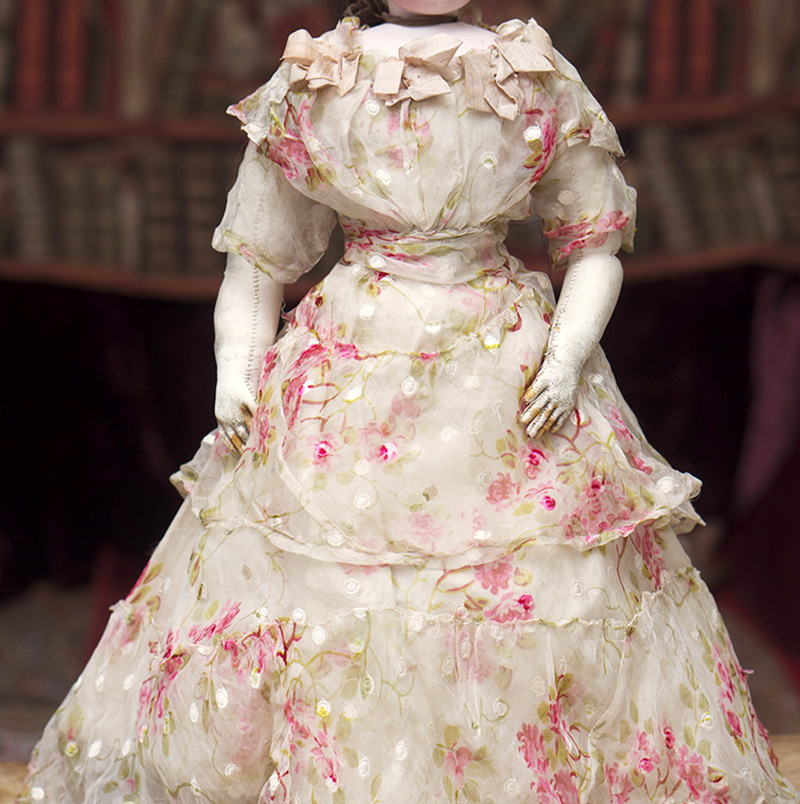 Antique Silk Dress for fashion doll