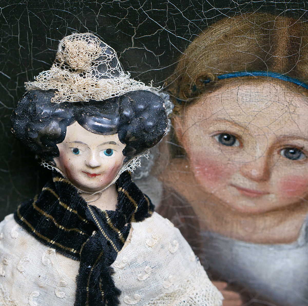 German Papier mache doll