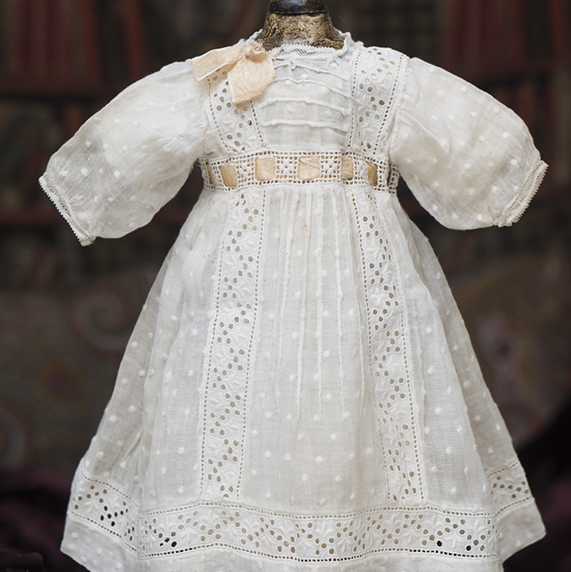 antique Original Batiste dotted dress