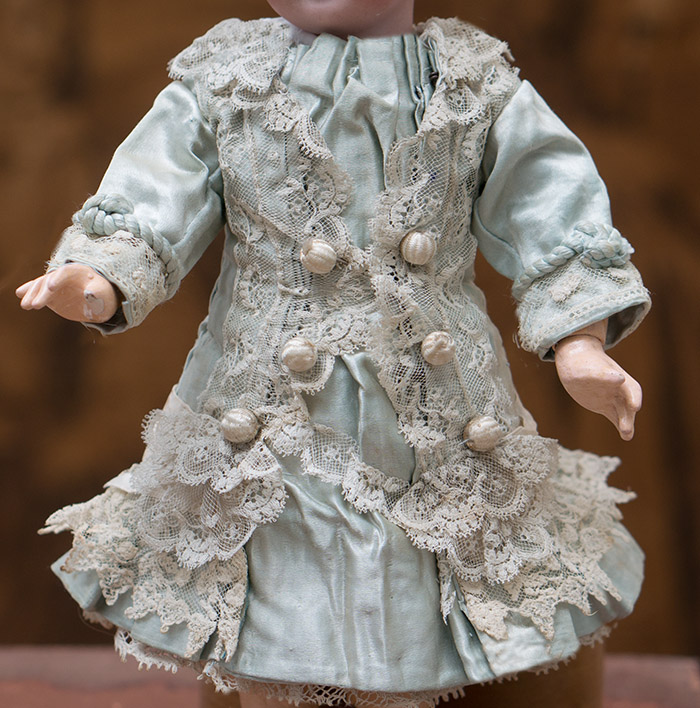 Antique Silk dress for doll 11-12