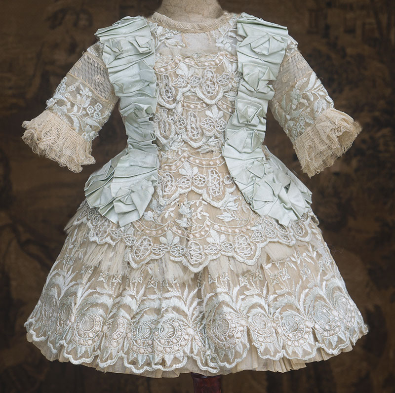 Antique Silk Gauze Dress for doll 