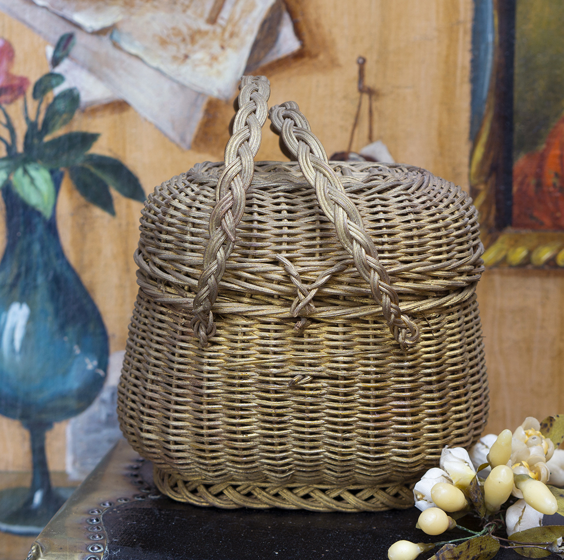 Antique doll basket