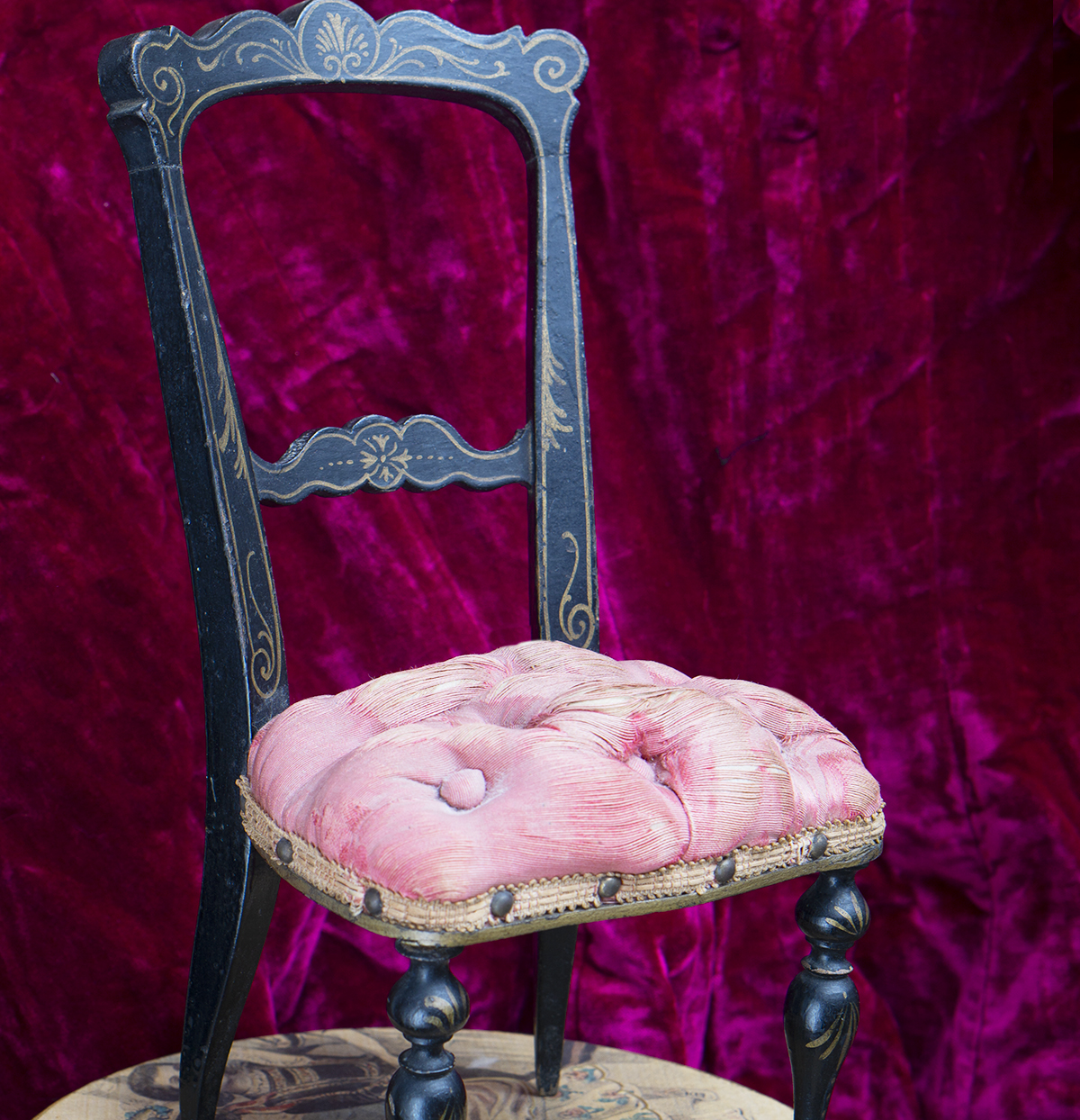 Antique doll chair