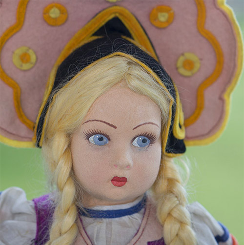 Antique Lenci doll in russian costume