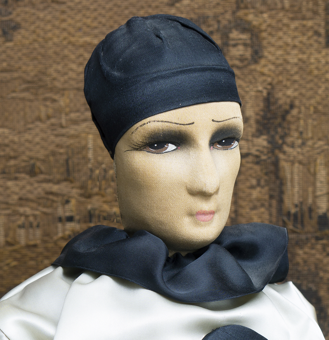 Antique pierrot boudoir doll 1920