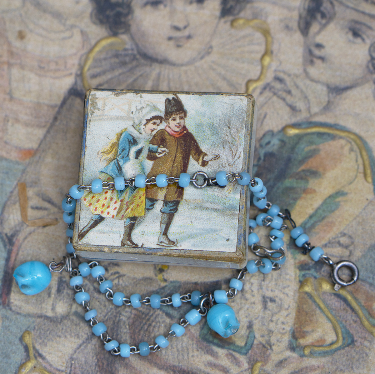 Antique doll necklace