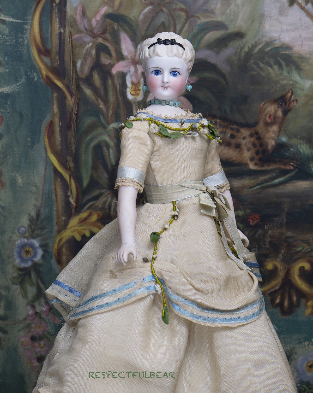 36см Немецкая кукла - Леди от Simon and Halbig, в оригинальном платье 1870е годы