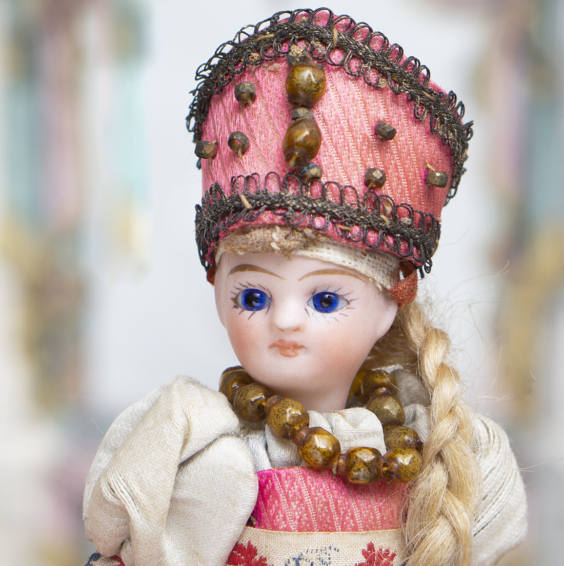 French Mignonette in Russian Costume
