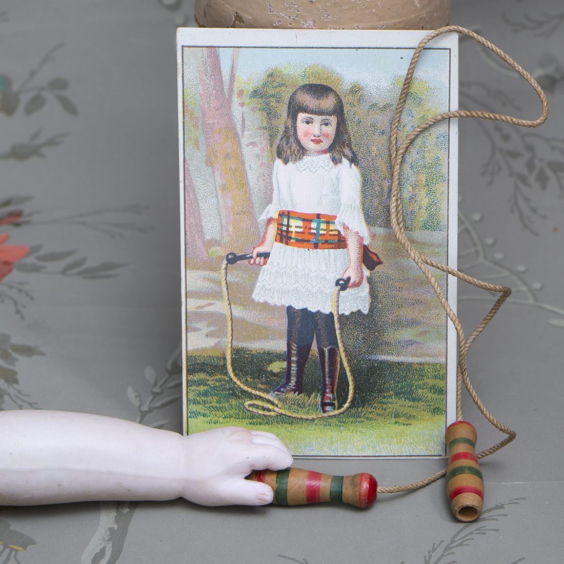 Doll skipping jump rope 