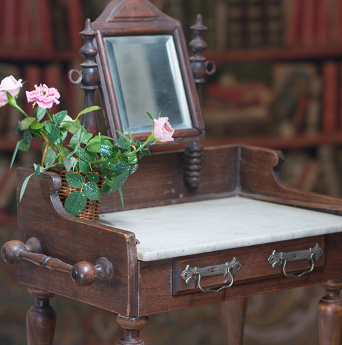 French Wooden Toilette Table 