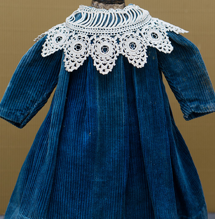 Antique Original Blue velvet Dress